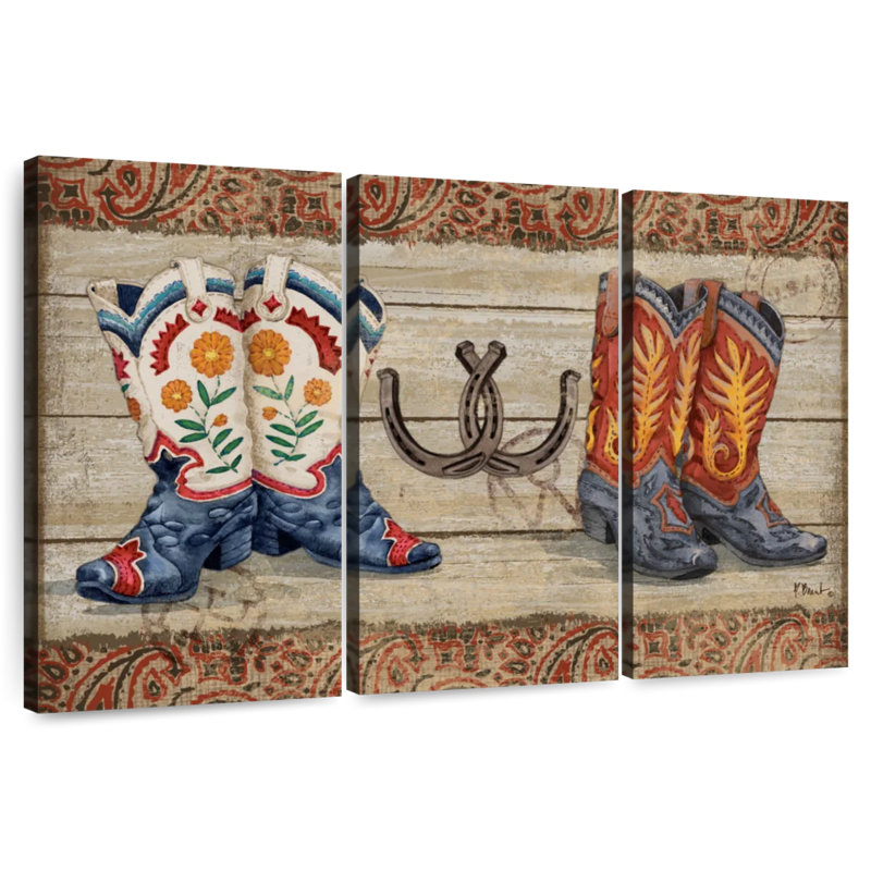 Lelar Wild West Boots IV, 24" H x 38" W