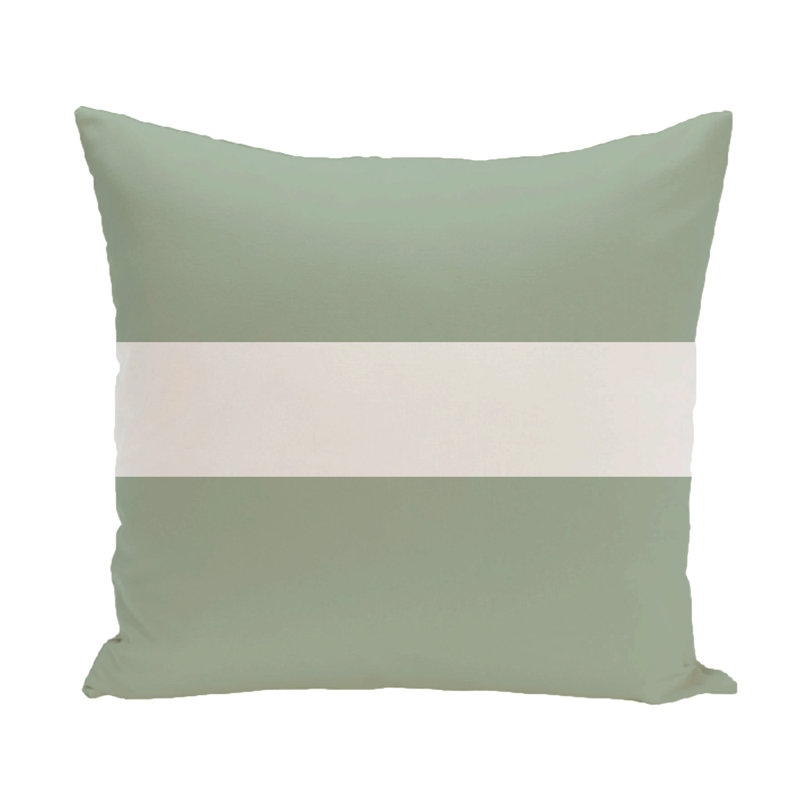 Striped Reversible Throw Pillow, 26" H x 26" W x 1" D, Pale Celery