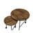Vintage Oak Finish Nesting Table Set