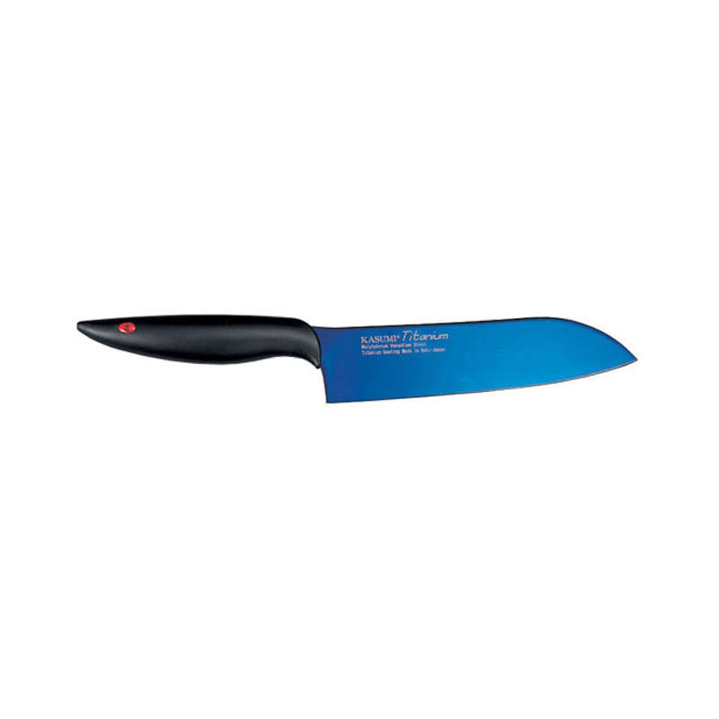 Chroma Kasumi Titanium 7'' Santoku Knife, Blue