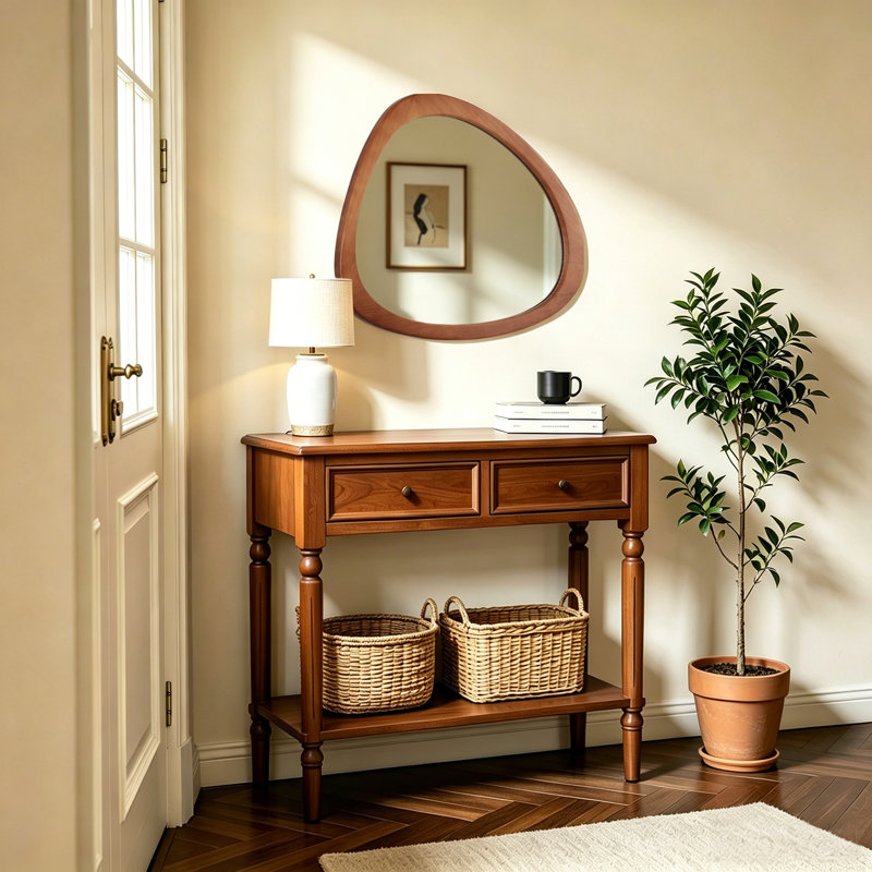 Miroir d'appoint Cotesfield, 23 po x 19 po, Noyer