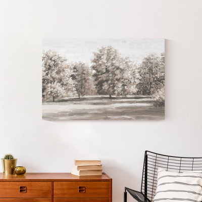 " Painted Gray Tree Field " Painting Print