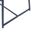 Table d'appoint bleu marine pour l'extérieur en fer H 13,42 po avec plateau en filet et base en T moderne