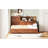 Walnut Twin Wooden Daybed Featuring 3 Storage Drawers, Upper Soft Board, Shelf And For Practical Organized Decor Size With Stylish Functional Lounge