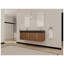 Meuble-lavabo mural 60 po avec lavabo intégré au fini ébène brun