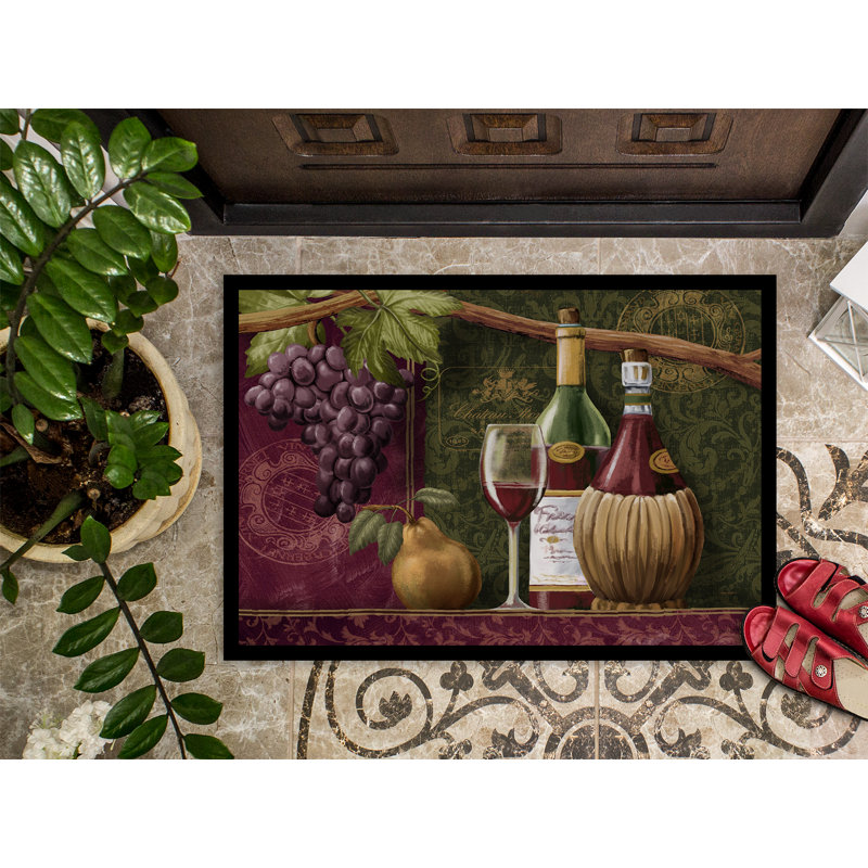 Tapis d'extérieur antidérapant Peay Wine Chateau Roma, 2 pi x 3 pi
