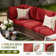 Keyala 7 Piece Rattan Sectional Seating Group with Cushions