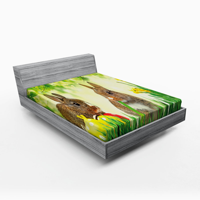 Microfiber Floral Fitted Sheet, Full Fitted Sheet