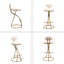 Tabouret de bar rond en velours sans accoudoirs avec dossier, ensemble de 2 chaises de comptoir rembourrées pour la salle à manger, îlot de cuisine