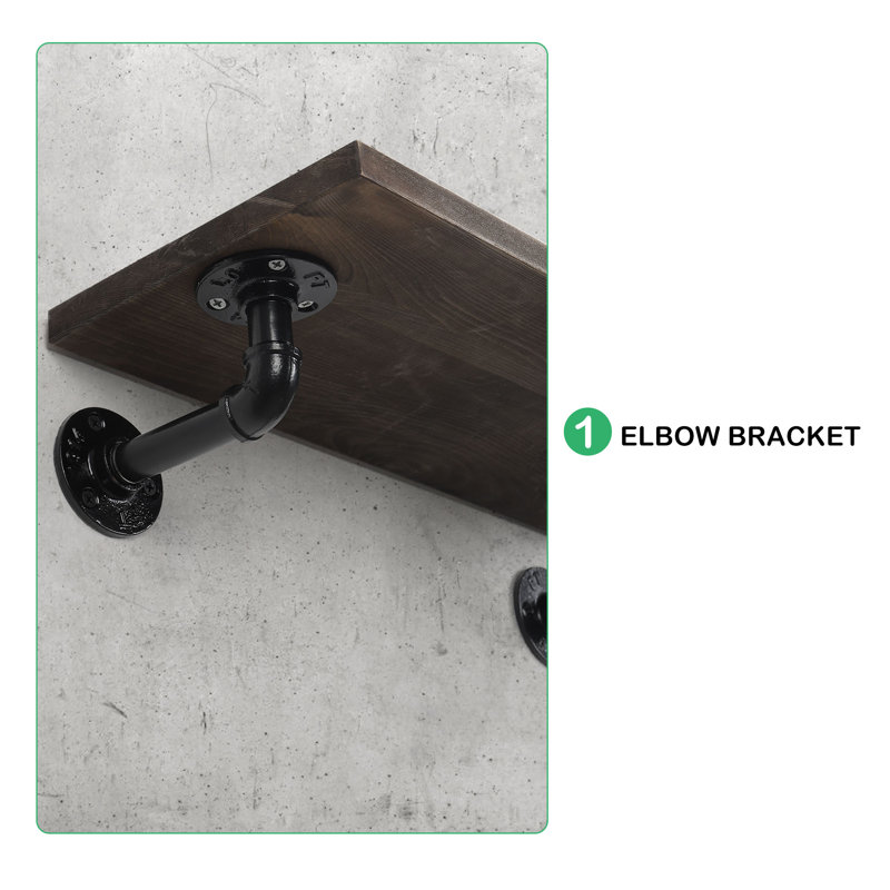 4 Piece Metal Floating Shelf