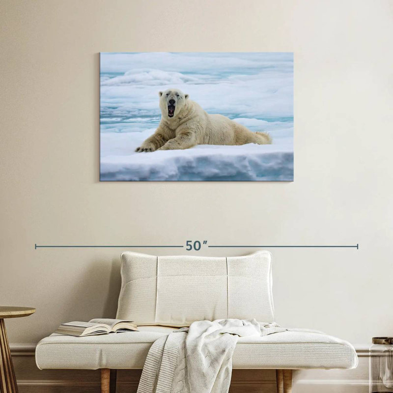 L'ours polaire se réveille, H 24 po x l 36 po