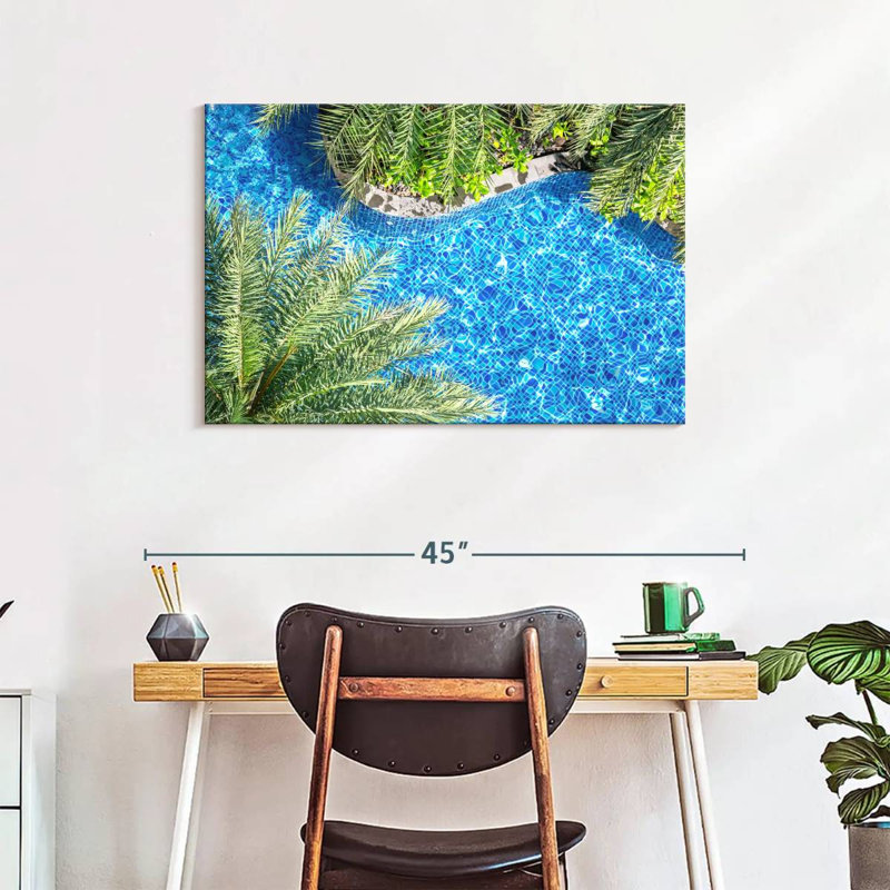 Sireci Poolside Palm Trees, 24" H x 36" W