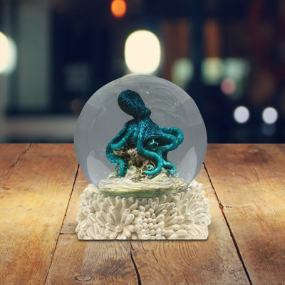 3"H Octopus Snow Globe