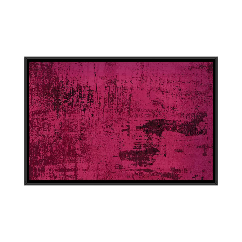 « mauve », impression sur toile, H 18 po x l 26 po x P 1,5 po, Pas de tapis, Toile avec cadre noir