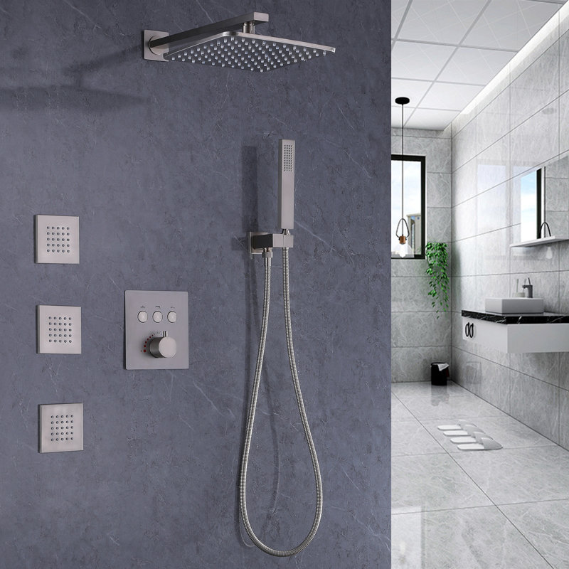 All-In-One Kit with Rough in-Valve, Brushed Nickel