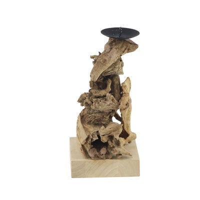 Chandelles en bois rustique