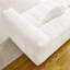 Canapé moderne sans os avec 2 coussins décoratifs circulaires, tissu en polyester à poils longs texturé litchi doux pour la peau, canapé en mousse à carreaux-676204537