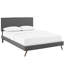 Lit plateforme en tissu Camille avec pieds ronds évasés-711278899-711278900