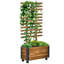 Jardinière d'extérieur en bois avec roues-1383170275