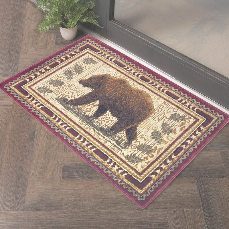Nature's Nest Multi  Lodge Area Rug, Rectangle 7'10" x 10'3"