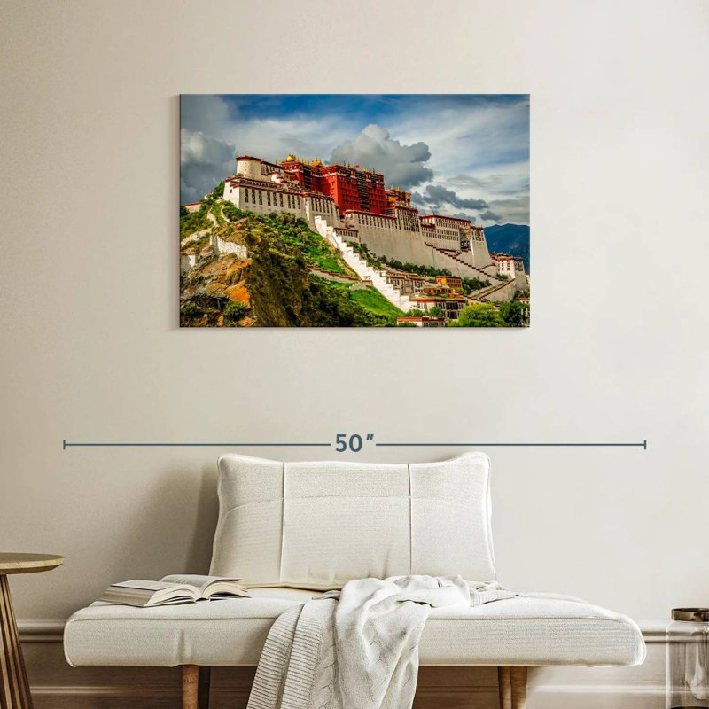 Adella, Palais du Tibet, Tibet, H 24 po x l 36 po