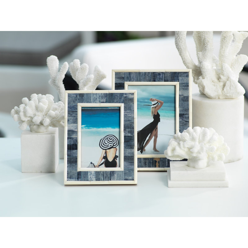 Cadre photo en os sculpté, 4 po x 6 po