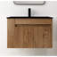 Meuble-lavabo de 30 pouces avec lavabo en céramique et tablette ouverte ajustable - élégant mural, à humidité, tiroir spacieux de 30 po et pour les petites salles de bain, finition égratignée, rangement