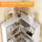 Corner Bookshelf, 6-Tier 71" Tall L-Shaped Wooden Bookcase with Baffles, Industrial Storage Display Shelf-745818162