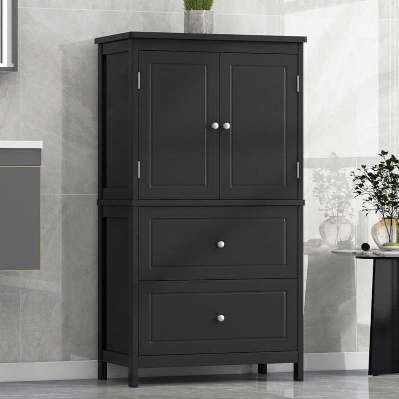 Armoire de rangement pour salle de bain, Noir