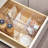 iDesign Crisp Divided Organizer Bin with Handles, 6" x 8" x 14", Clear/Matte White