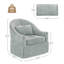 Fauteuil d'appoint demi-tonneau pivotant 30,3 po Martha-1589624296