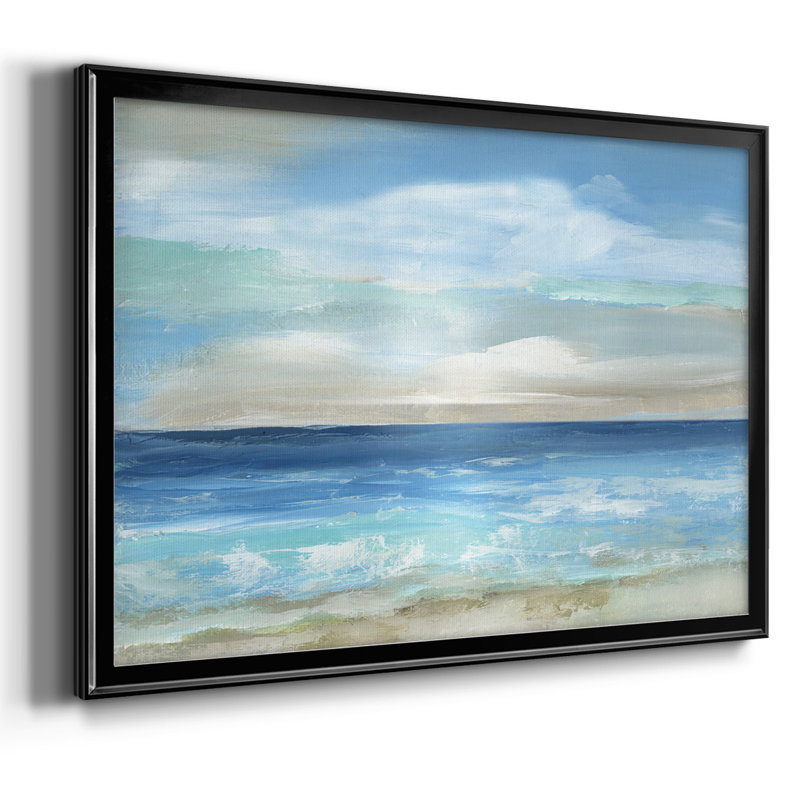 Jeu des Caraïbes, Toile avec cadre flottant noir, H 30 po x l 44 po x P 1,5 po