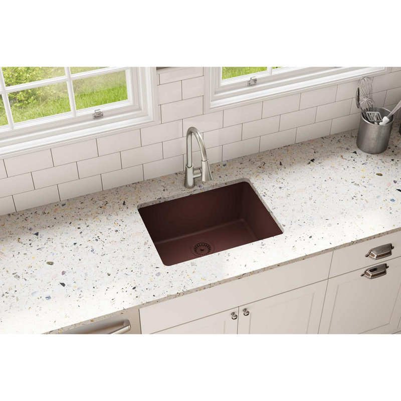Quartz Classic 24-5/8" x 18-1/2" x 9-1/2" Undermount Kitchen Sink, Pecan