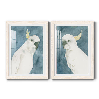 Cockatoo Portrait I Premium encadré mat - prêt à être accroché