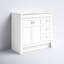 Meuble-lavabo simple 36,5 po avec plateau en marbre de culture-2009907851