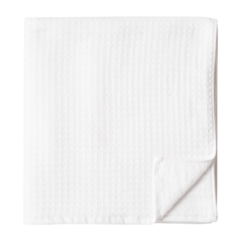 Waffle Twist 100% Cotton Bath Towel, White, 6 Piece Bath Towel Set