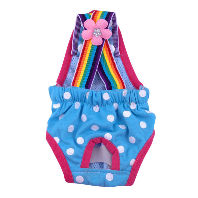 Culottes hygiéniques pour chien, pantalons pour chien avec combinaisons pour chien, S, Bleu
