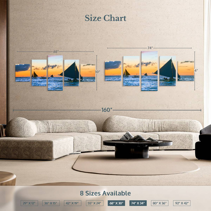 Bateaux Boracay Island, H 30 po x l 68 po