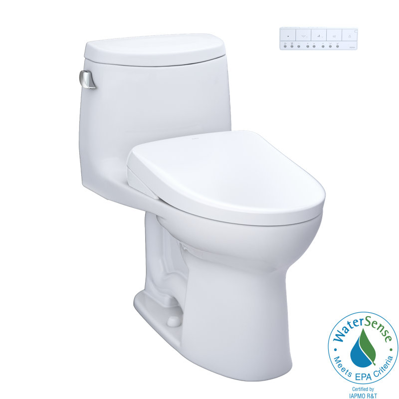 UltraMax® II 1.28 GPF Elongated Floor Mounted One-Piece Toilet (Seat Included) with Auto Flush