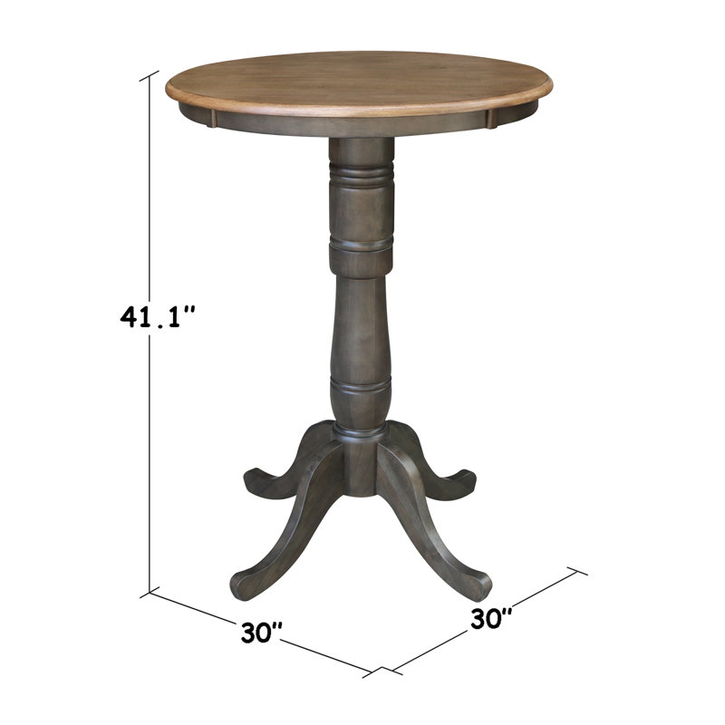 Mosteller Solid Wood Dining Table, Hickory/Washed Coal, 42" H x 30" W x 30" D