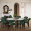  Porker Tufted Sponge Dining Chairs with Casters Green-539412325-566765871