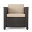 Fauteuil club d'extérieur en bois d'acacia