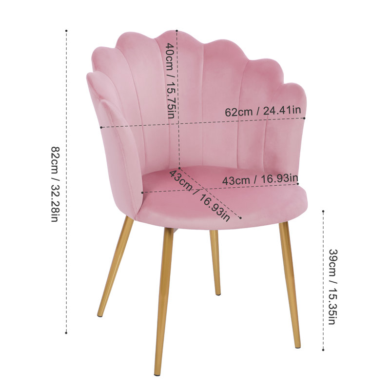 Tisa Upholstered Side Chair, Pink