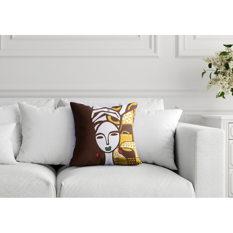 Housse de coussin Faramade Tribal Woman, 18" x 18"