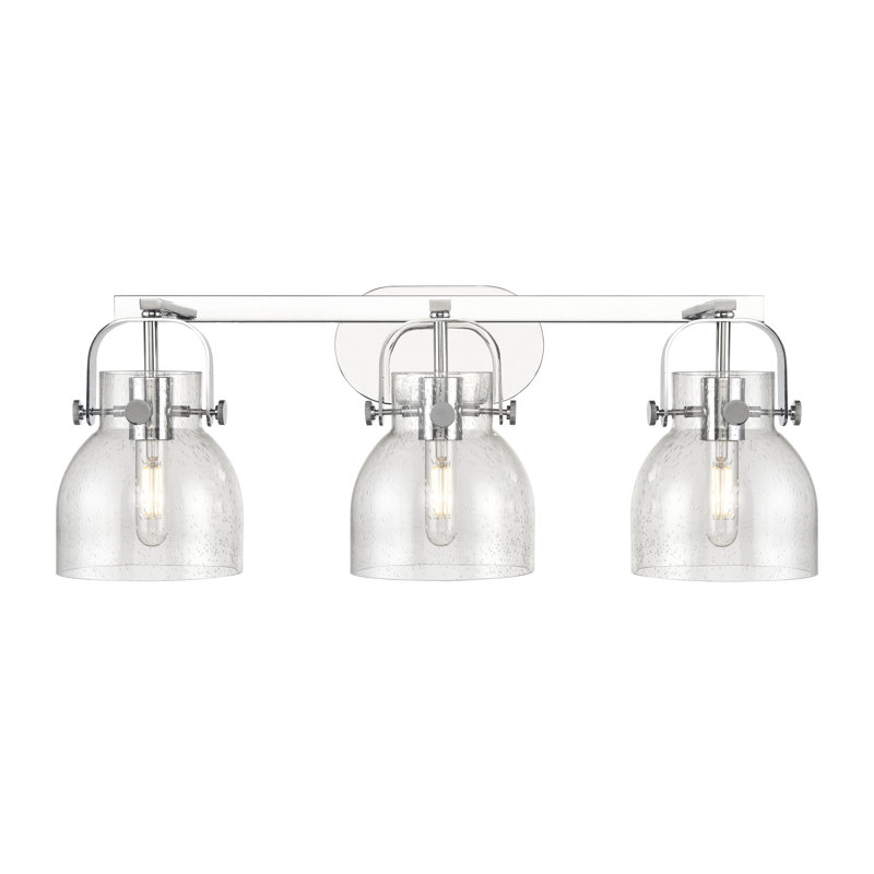 Luminaire de meuble-lavabo mural 4 po 6 lumières Slovan, Bullé, Chrome poli, Trois lumières