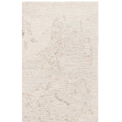 Tapis de couleur unie en coton touffeté à la main ébène