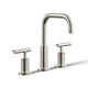 Purist® Widespread Faucet with Drain Assembly Low Lever Handles and Low Gooseneck Spout