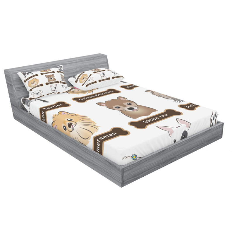 Microfiber Sheet Set, Queen Sheet Set with Fitted Sheet