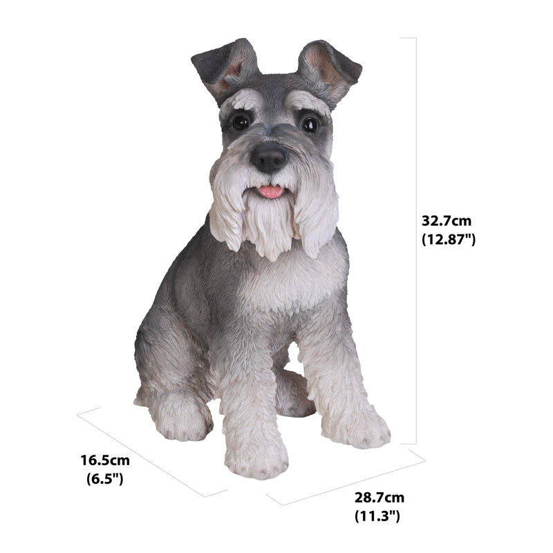 Statue Schnauzer, gris