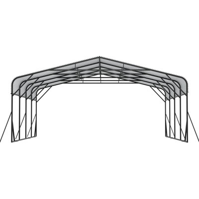 20 X Carport With Galvanized Roof, All - Weather Protection For Vehicles, Boats And Outdoor Equipment, Secure Design Heavy Duty Steel, Spacious, Reinforced